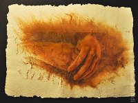 (2012) soffio#2, olio su carta con ruggine, cm 38x50 (2012) breath#2, oil painting on paper with rust, cm 38x50