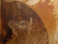 Ghost#10, olio su lamiera ossidata, cm.60x60 Ghost#10, oil painting on oxidized iron sheet, cm.60X60