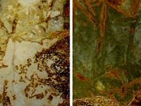 Dittico#4, olio su lamiera ossidata, cm.100x40 Dittico#4, oil painting on oxidized iron sheet, cm.100x40