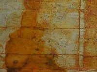 Maternità#7, olio su lamiera ossidata, cm. 70x33 Maternità#7, oil painting on oxidized iron sheet, cm. 70x33